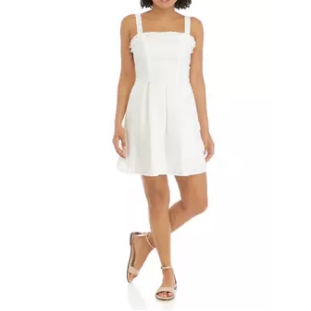 Speechless white Ruffle Bow Back Dress Juniors Size S